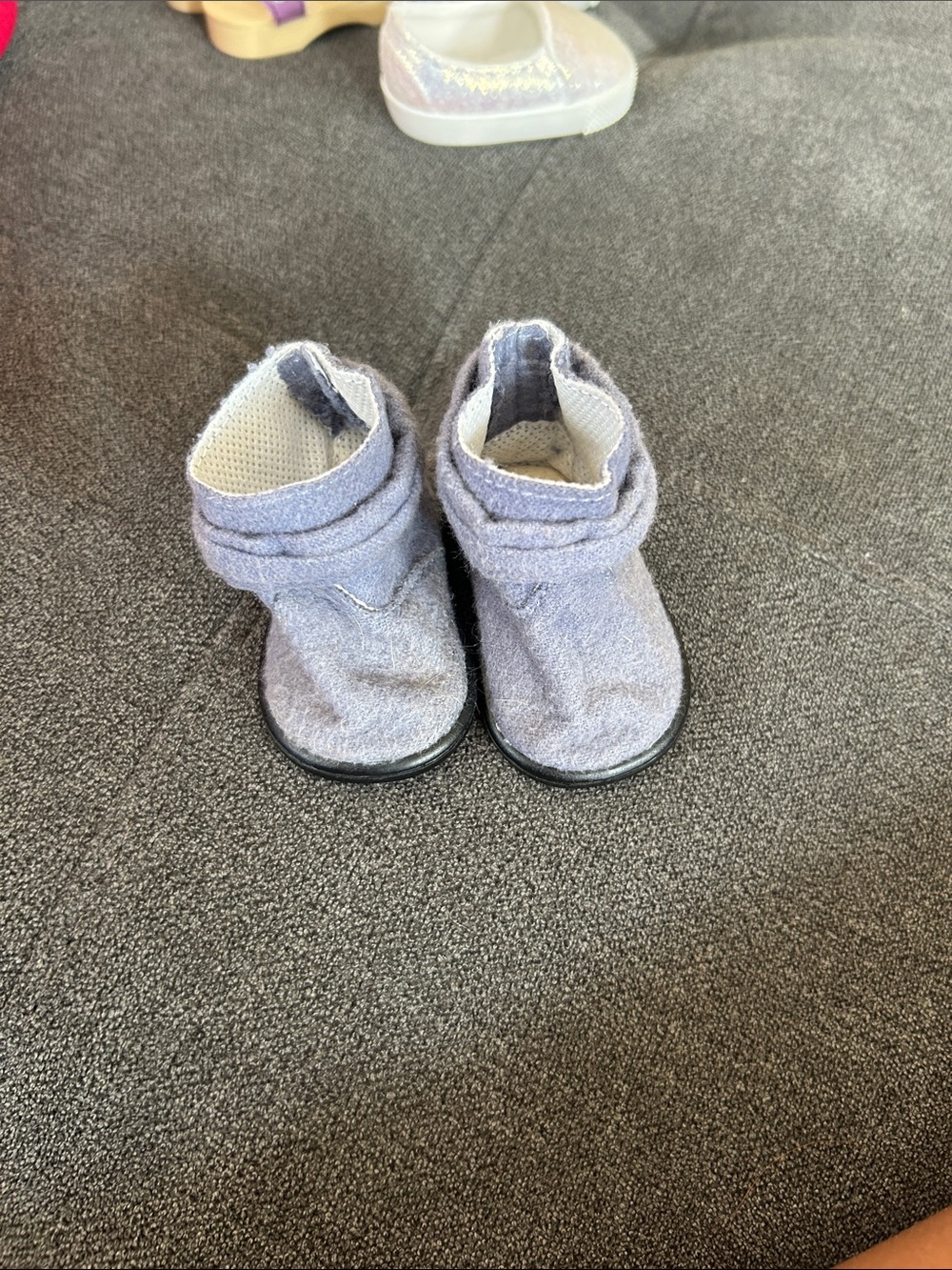 American Girl Gray Fold-Over Doll Booties